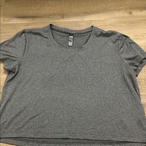 Adidas Gray Crop Relaxed Short Sleeve Tee